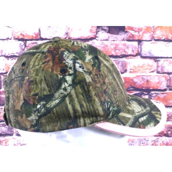 Browning Womens Pink Trim Camo Baseball Cap Adjustable OSFA Cotton - Picture 3 of 7